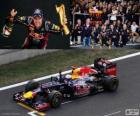 Sebastian Vettel γιορτάζει νίκη στο το Grand Prix di Κορέα del sud 2012